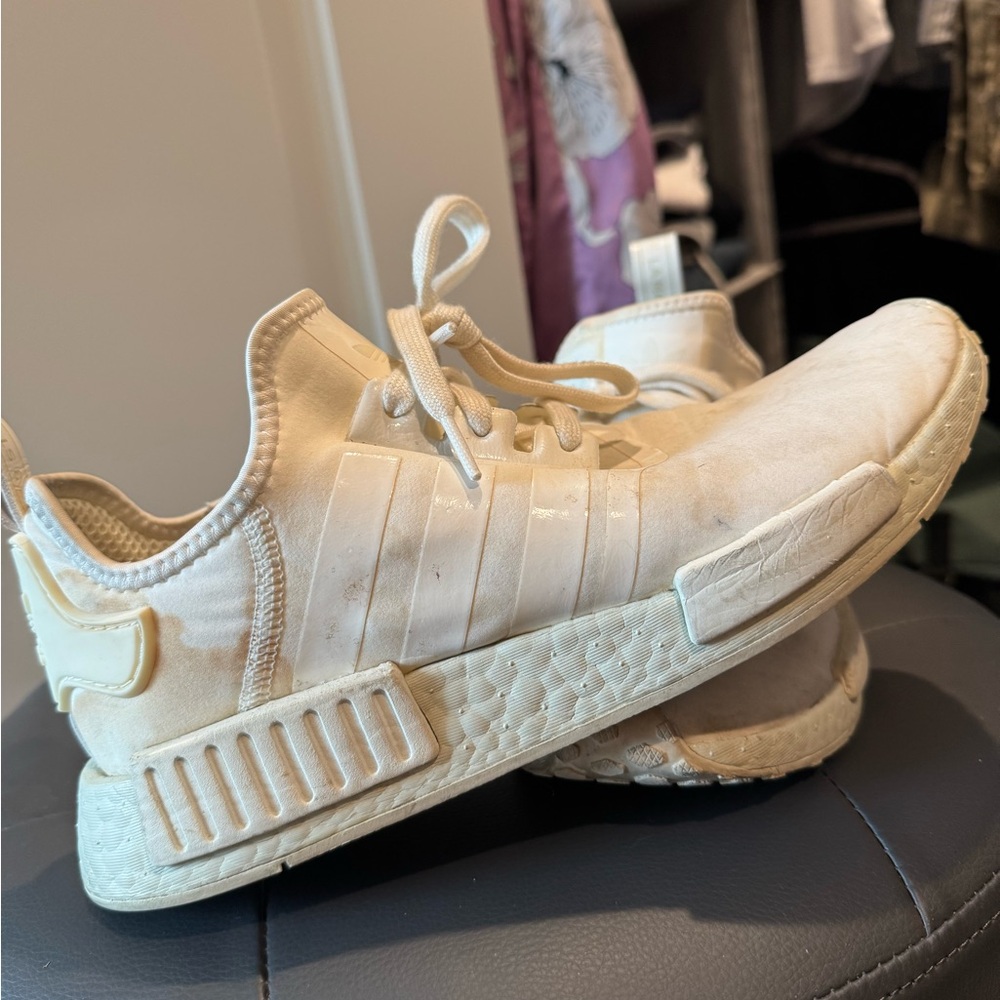Adidas RMD all white running shoes